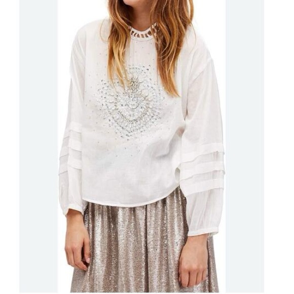 Free People • Heart of Gold Button Back Cotton Blouse - Picture 3 of 16